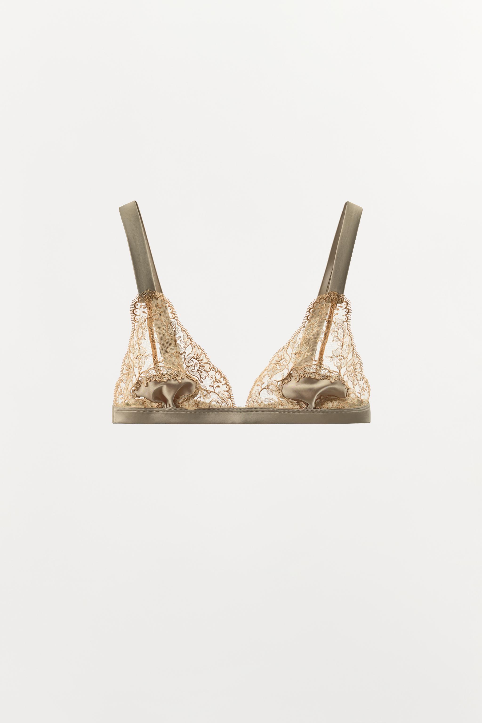 EMBROIDERED SATIN EFFECT COMBINATION BRA